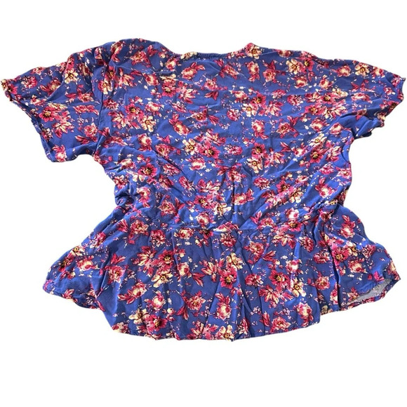 NSR women's v-neck purple blouse with tie size small - Picture 2 of 4